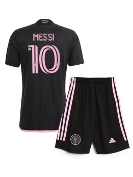 Billige Inter Miami Lionel Messi #10 Bortedraktsett Barn 2024-25 Kortermet (+ Korte bukser)